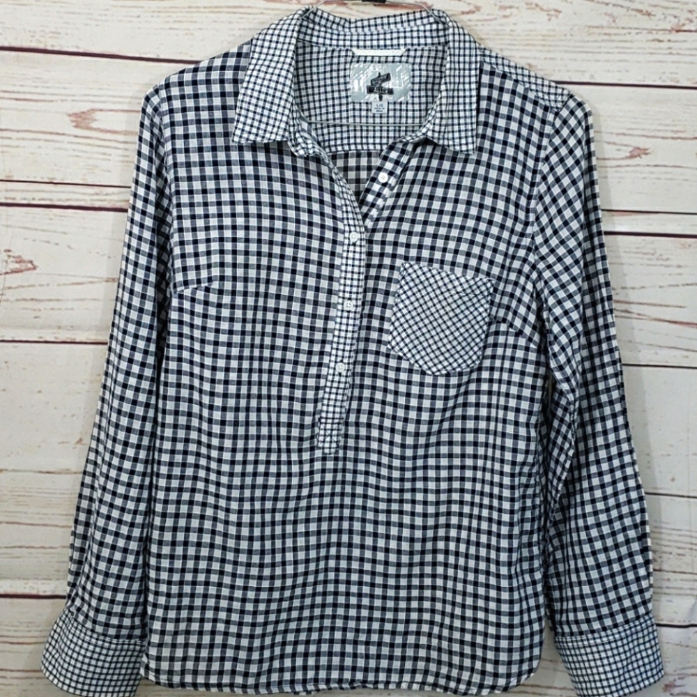 🛑SOLD🛑Gingham♡Western♡Prairie♡Partial Button Down